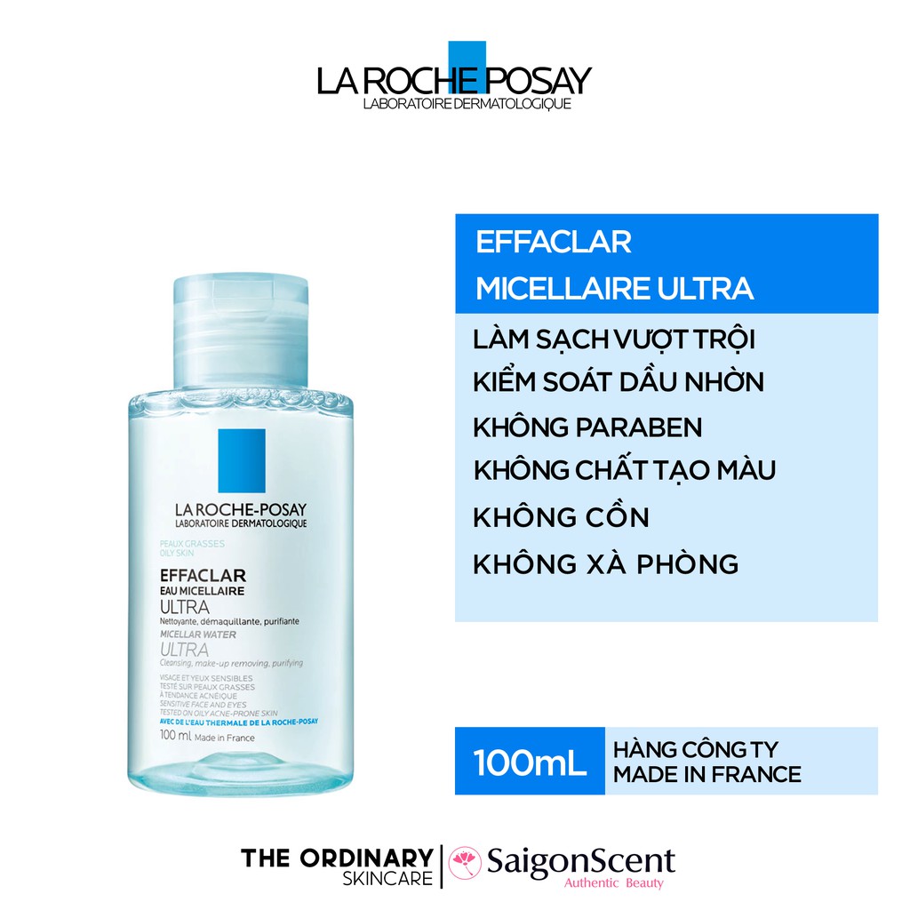 Nước tẩy trang da dầu La Roche-Posay Micellar Water Ultra ( 100mL )