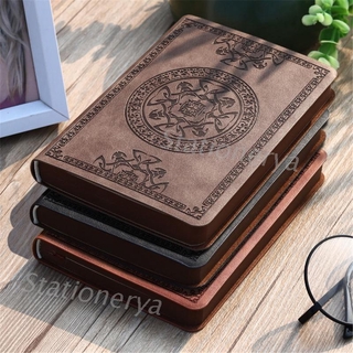 Quyển sổ tay bìa làm bằng da PU họa tiết phong cách vintage