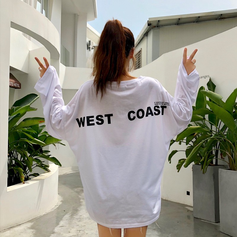 Áo thun tay dài form rộng WEST CAST form 70kg sành điệu B069