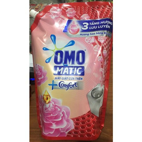 Nước Giặt Omo Matic Cửa Trên Comfort 3 Tầng Hương Hoa Hồng 2.3kg