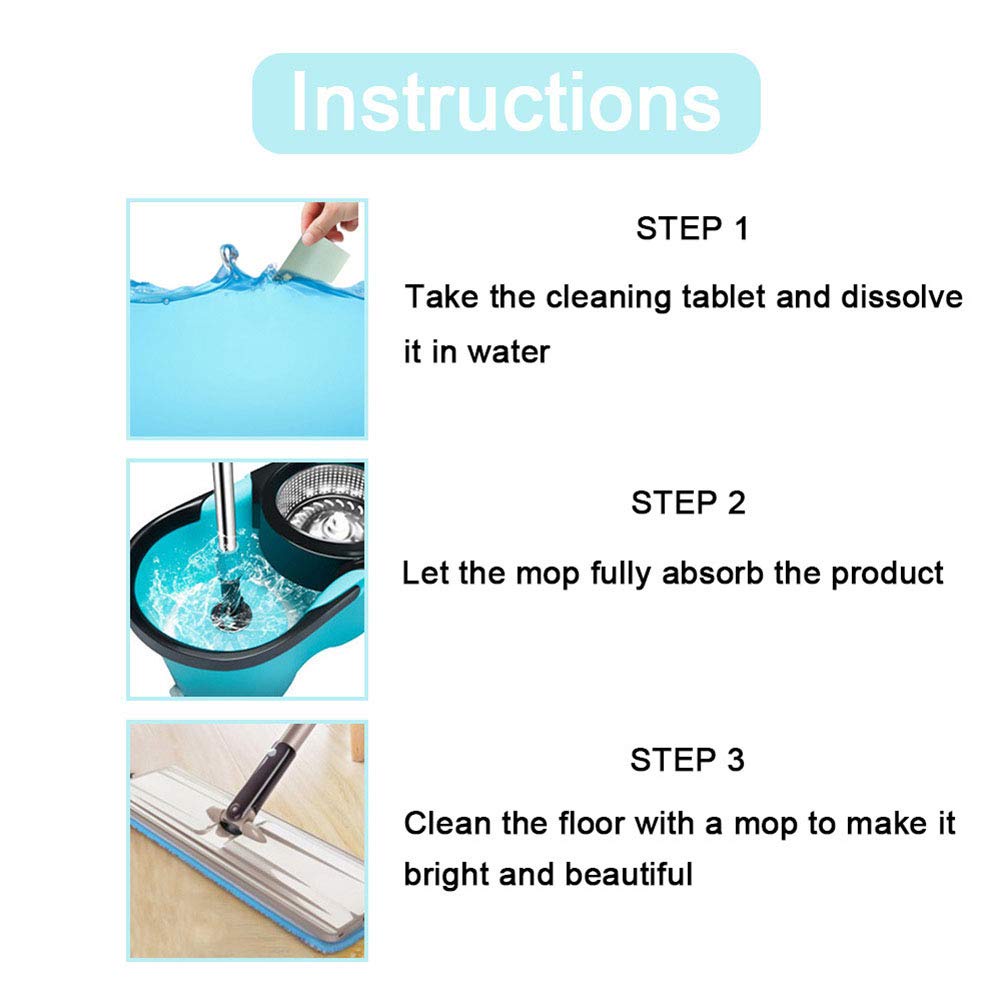 30 cái / hộp Làm sạch sàn Lát Lau hộ gia đình Tấm lau sạch ngay lập tức Loại bỏ vết bẩn Chất làm sạch Máy làm sạch giấy có thể hòa tan