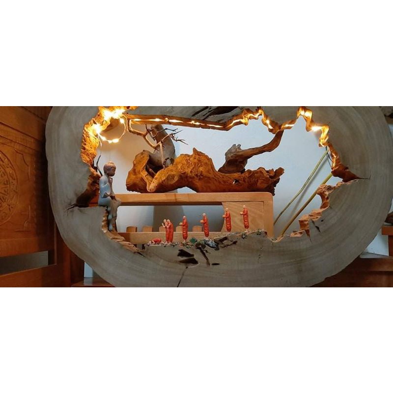 Bộ mô hình 8 nhà sư trang trí tiểu cảnh, bonsai, bán cạn, hòn non bộ.