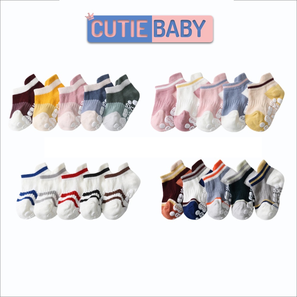 Set 5 tất vớ chân cho bé sơ sinh, bé trai, bé gái - tất lưới cho bé từ 0 tháng đến 3 tuổi - Tất em bé kids socks
