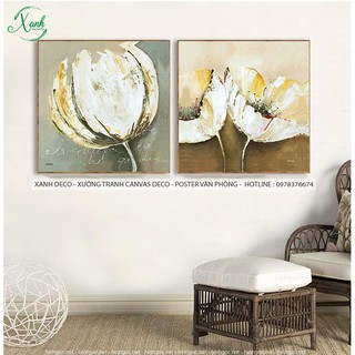 tranh canvas hoa vẽ phong cách sơn dầu nghệ thuật