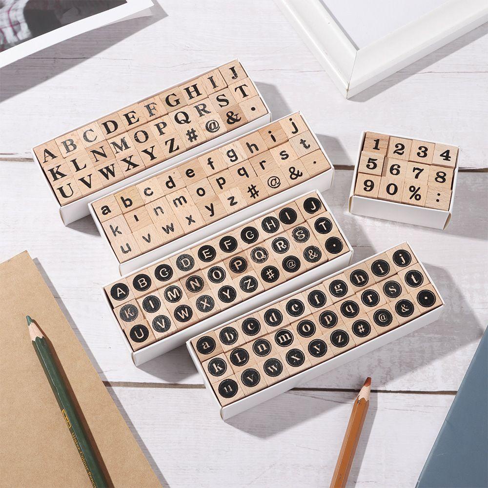 1 Con Dấu In Chữ Bằng Gỗ Phong Cách Retro Trang Trí Sổ Tay DIY