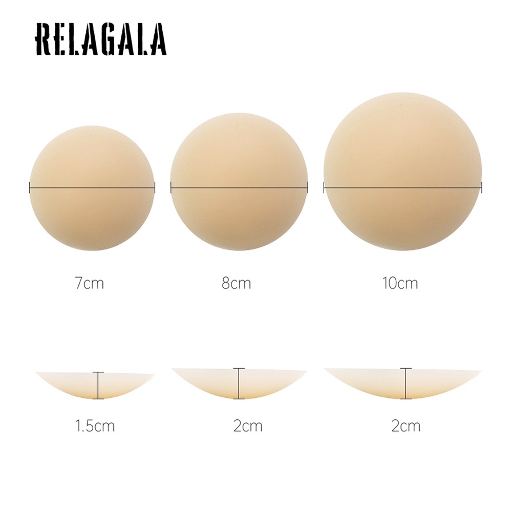 Miếng dán ngực Relagala silicon siêu mỏng màu trơn không để lại dấu vết có thể tái sử dụng tiện lợi