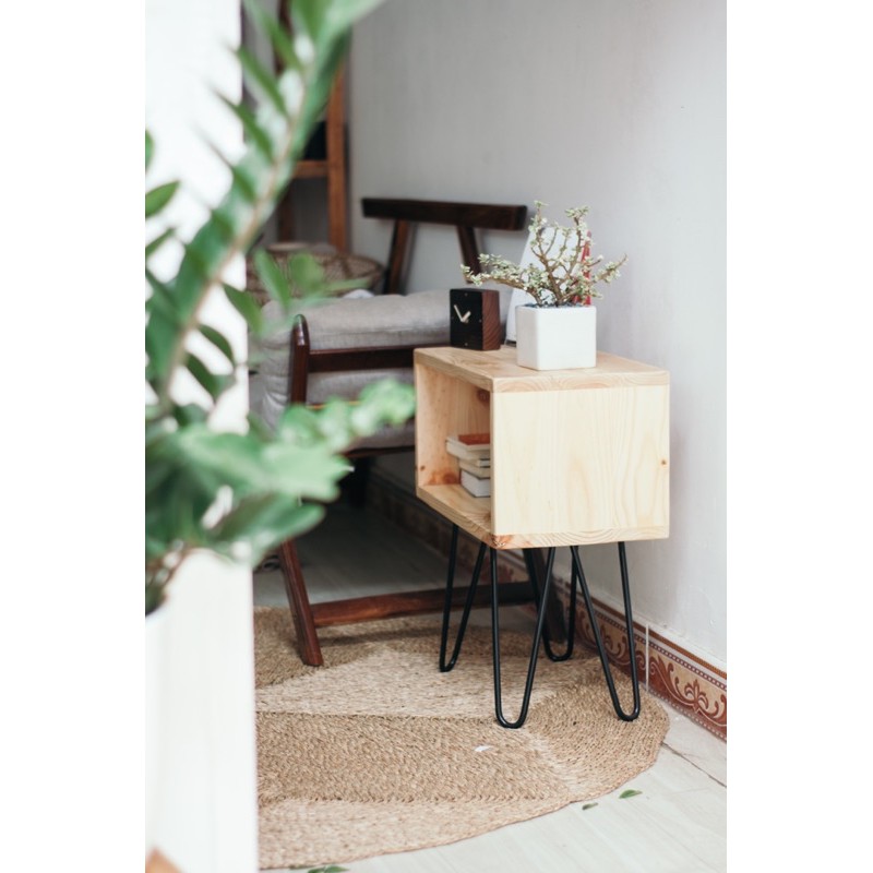 Kệ Gỗ Tab Đầu Giường Đa Năng Chân Kim Loại Nội Thất Trang Trí Nhà Cửa 99Decor | BigBuy360 - bigbuy360.vn