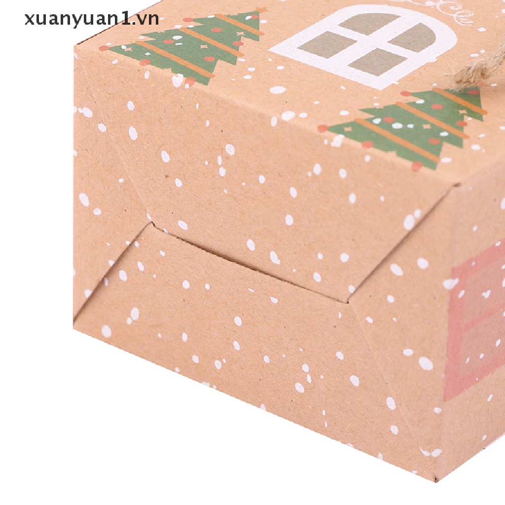 Set 5 Hộp Đựng Kẹo Hình Ngôi Nhà Giáng Sinh Dễ Thương