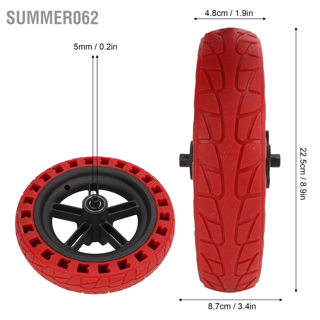 Summer062 LYH L009 Trung tâm lốp xe điện cho máy 8.5 inch Bộ phận thay thế giảm xóc rắn Xiaomi M365 1s Lite