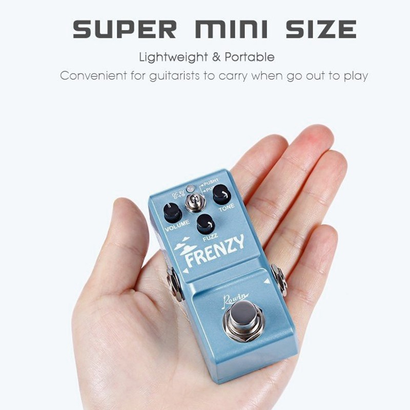 Rowin LN-322 FRENZY Guitar Effect Pedal Classic Fuzz Tone Creamy Violin-Like Sound Mini Full Metal Shell 2 es