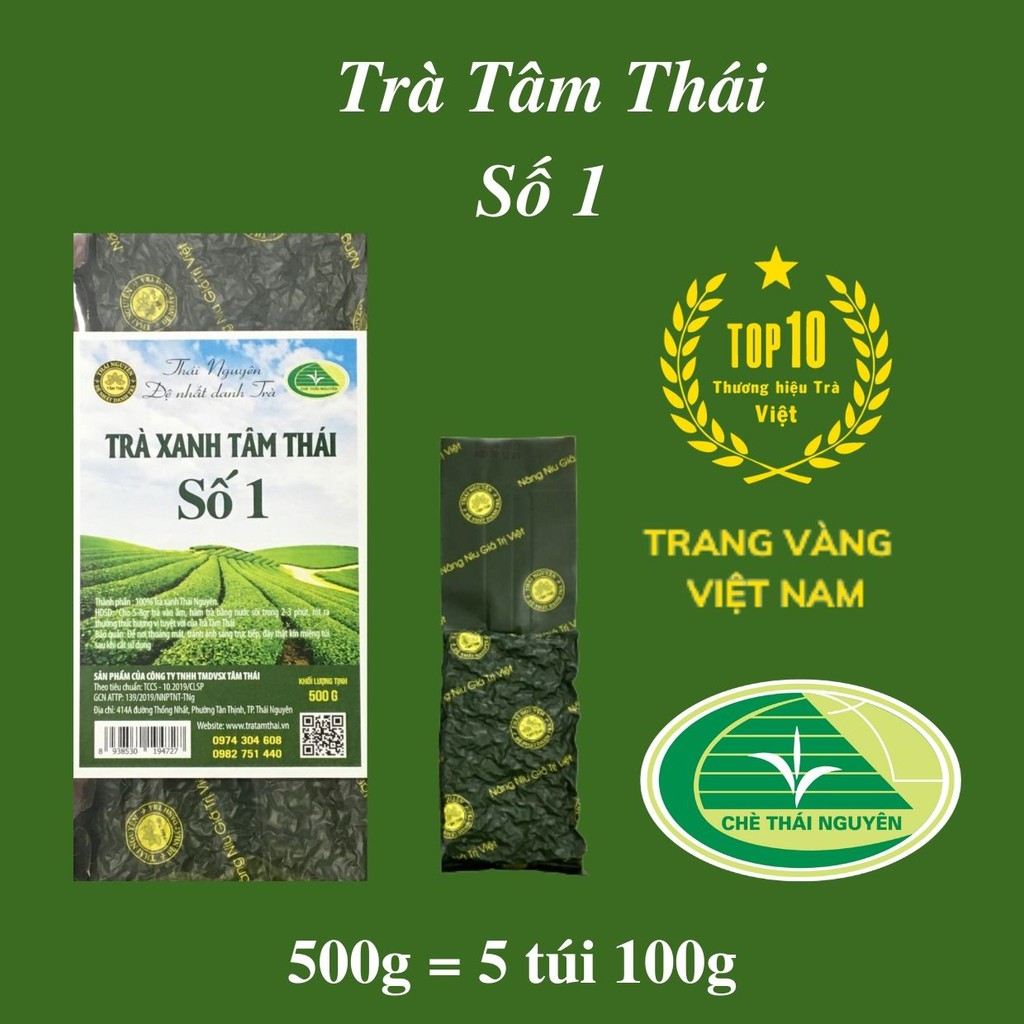 1kg Trà Xanh Thái Nguyên Số 1 Trà Xanh Tâm Thái Trà Tân Cương Đặc Biệt 10 gói 100g Chè Nõn Thái Nguyên 1kgS1