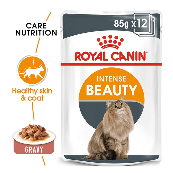 Thức ăn Pate cho mèo giúp đẹp da và lông Royal Canin Intense Beauty 85gr