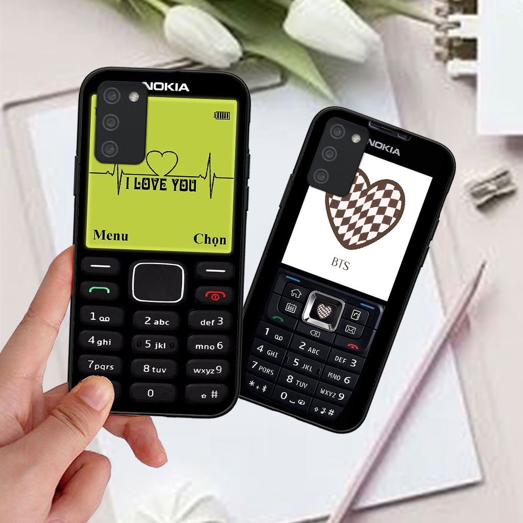 Ốp Samsung A02s / A03s bộ hình điện thoại nokia huyền thoại , BTS , Vpop cute