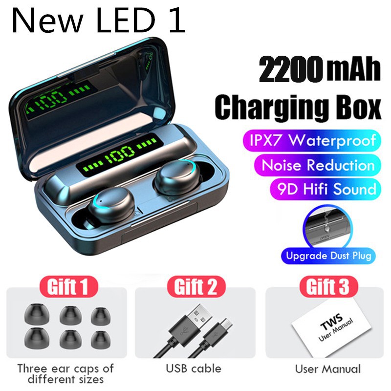 Tai Nghe Không Dây Bluetooth F9 PRO TWS - Phiên bản cảm ứng quốc tế Bluetooth 5.0 - Nghe nhạc liên tục 5h | BigBuy360 - bigbuy360.vn