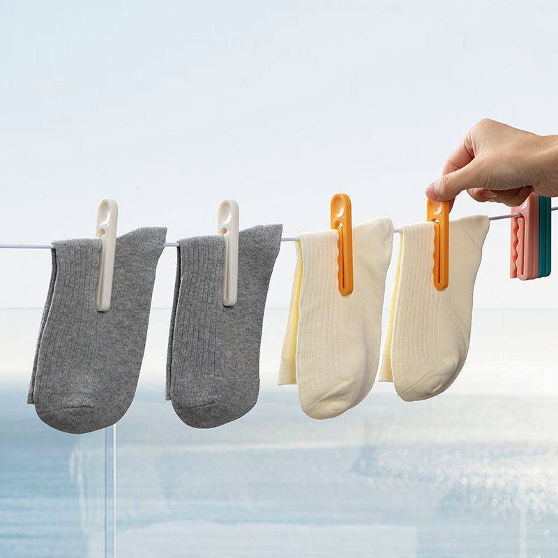 Kẹp Phơi Quần Áo Bằng Nhựa Đa Năng Chống Gió Tiện Dụng Cho Gia Đình