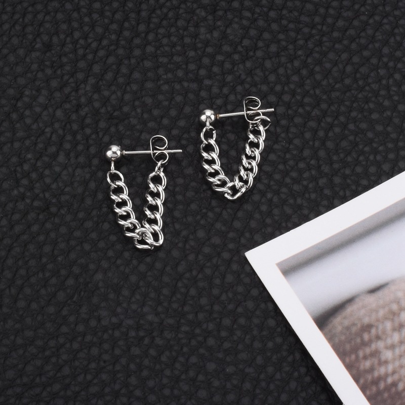 Khuyên tai mạ bạc phong cách Hàn Quốc cá tính thời trang 415