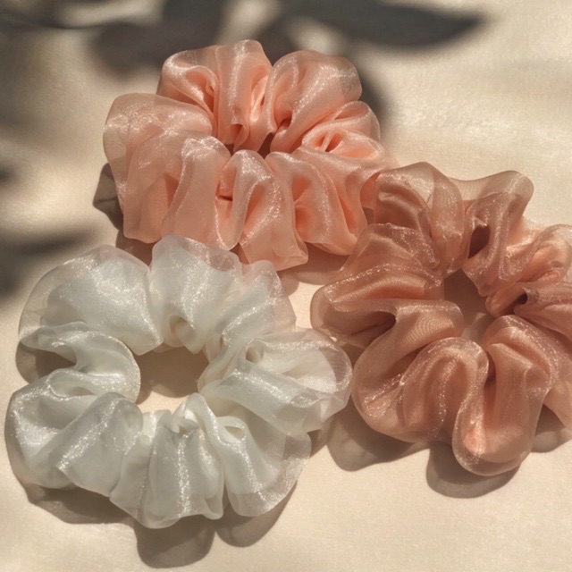 Dây buộc tóc scrunchies vải voan siêu hot