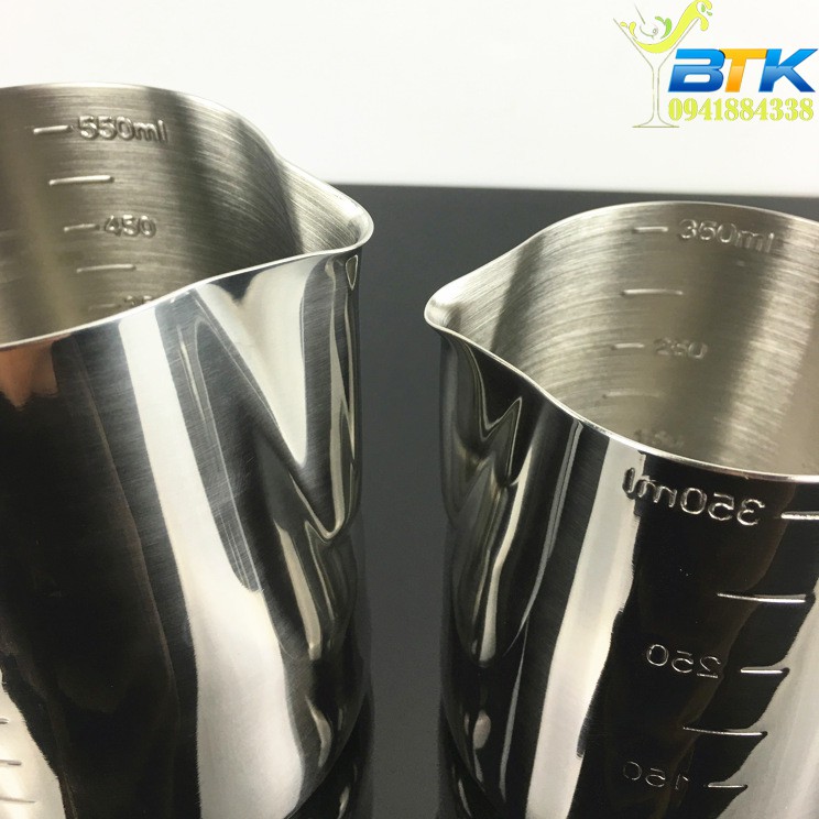 Ca Đánh Sữa Inox304 Có Vạch Chia