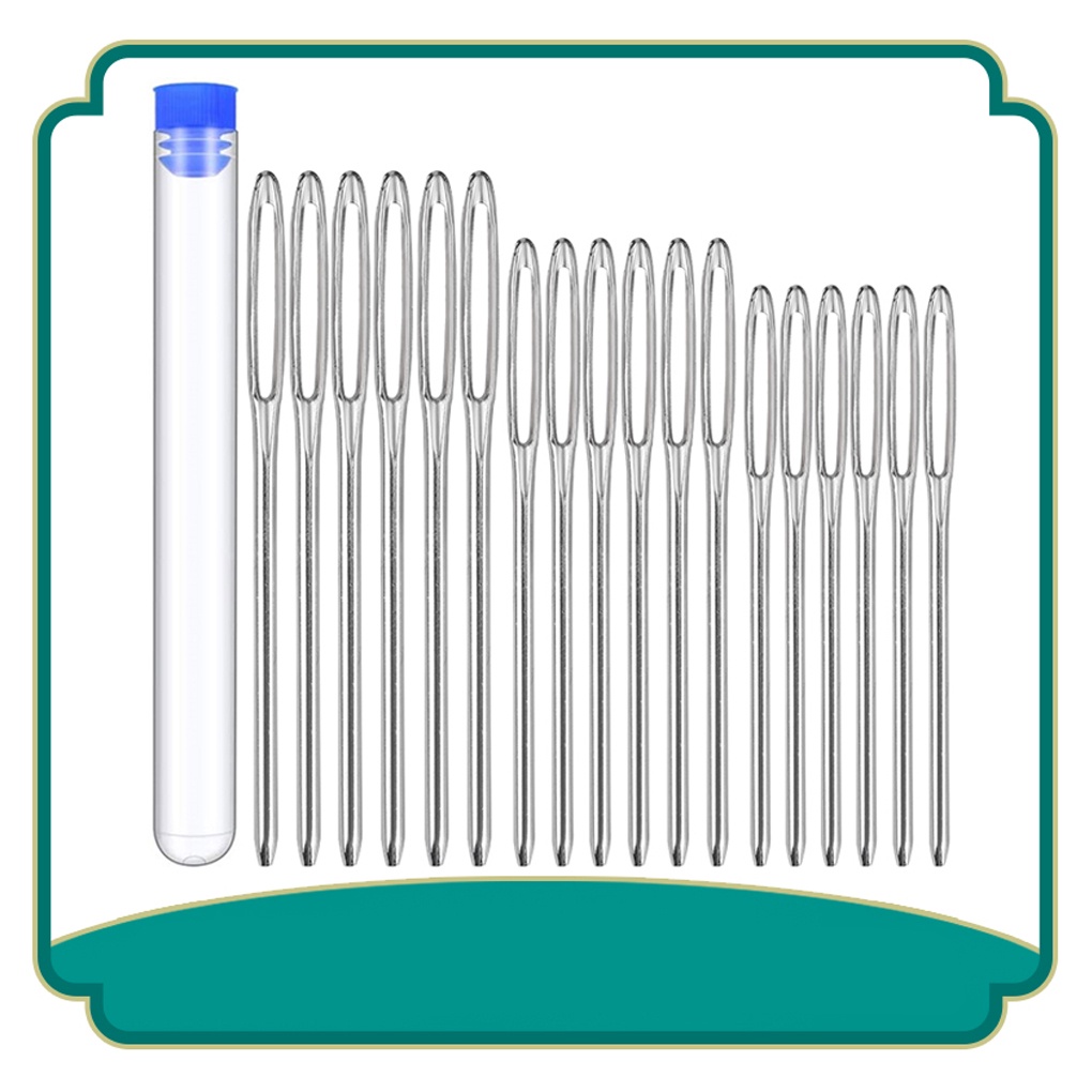 Pack of 18 Sewing Needles Set Knitting Tapestry Needle Stitching Cross-stitch Craft Fabric Leathercraft Carpet burang