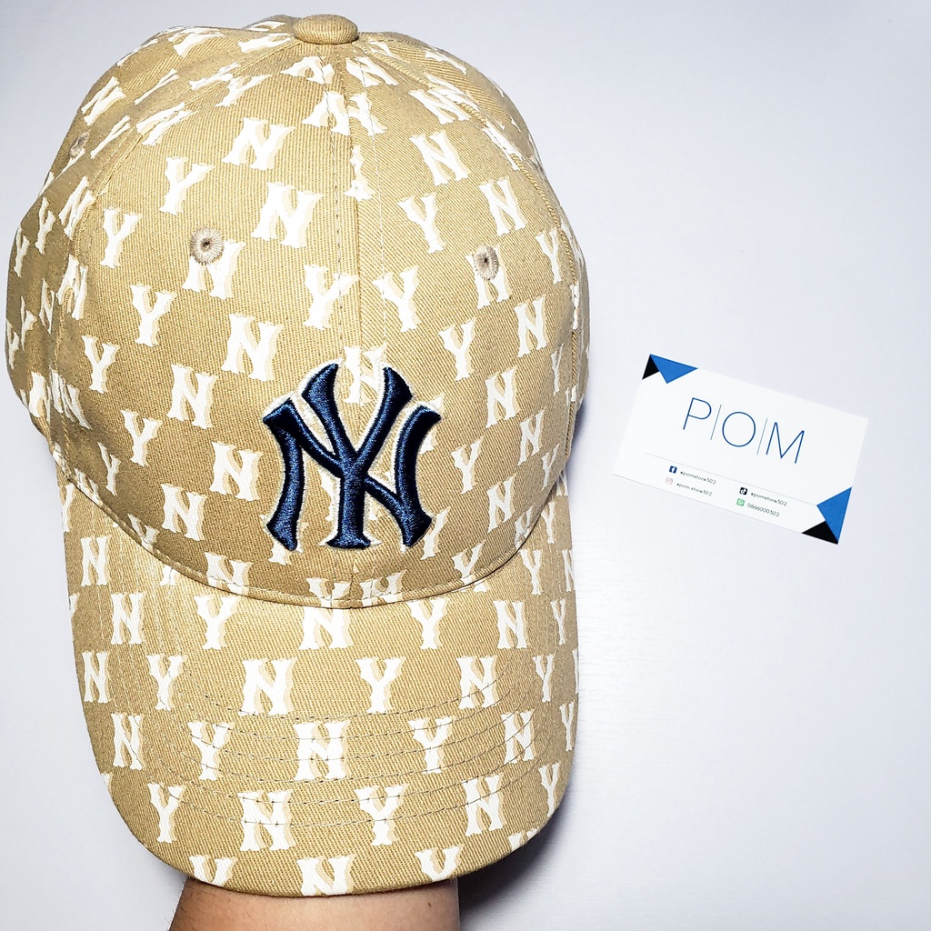 Mũ lưỡi trai NY mũ M.L.B Monogram Ball Cap Brown nón lưỡi trai NY - Pom Store