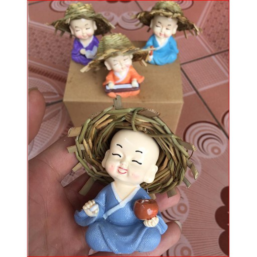 BỘ TƯỢNG 4 CHÚ TIỂU CẦM KỲ THỊ HỌA ( ĐỘI NÓN RƠM) | BigBuy360 - bigbuy360.vn