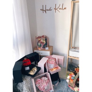 Hộp hoa sáp trái tim có ngăn để quà tặng