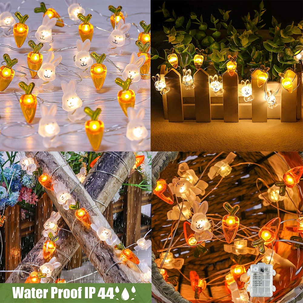 Dây Đèn LED Hình Cà Rốt/Thỏ/Gà Dễ Thương Trang Trí Tiệc Sinh Nhật