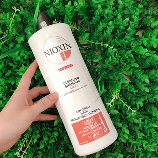 Bộ dầu gội xả Nioxin đặc trị số 4 - 1000ml, chống rụng cho tóc mãnh đã qua hóa chất đã thưa tóc