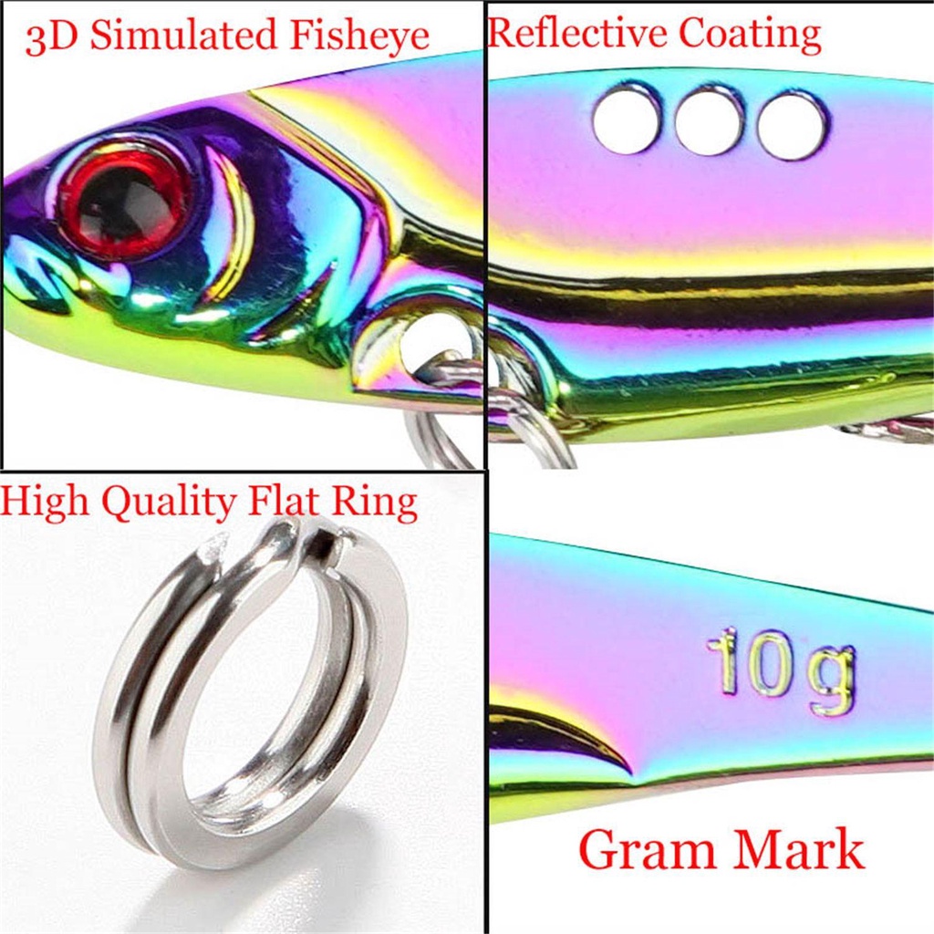 Mồi Câu Cá Giả Bằng Kim Loại Đính Sequin Lấp Lánh