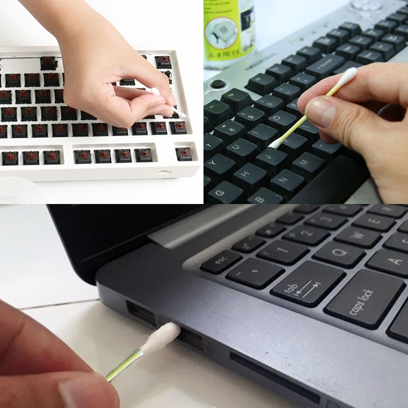 Cây vệ sinh chuyên dụng cổng cắm laptop, khe bàn phím, keycap, switch,,... chống xước bề mặt