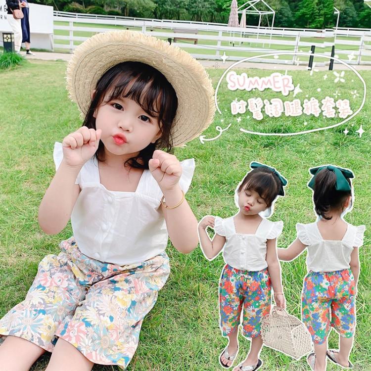 Set Áo Cánh Tiên Và Quần Short Phong Cách Hàn Quốc Xinh Xắn Dành Cho Bé Gái