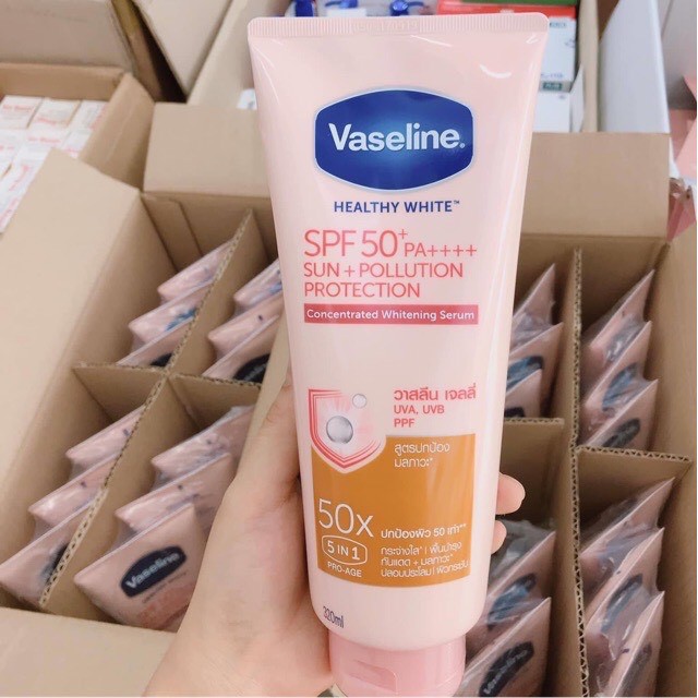 Dưỡng trắng an toàn Vaseline 10X-50X có độ chống nắng cao - bật tone trong vòng 1 tháng [ chuẩn Thái]