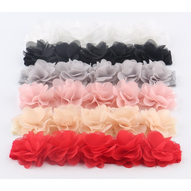 Băng Đô Cài Tóc Công Chúa Phối Ren Hoa Dễ Thương Cho Bé Gái