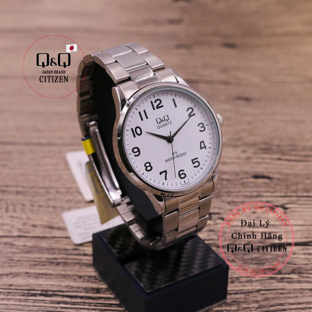 Đồng hồ nam Q&amp;Q Citizen C214J204Y dây sắt thương hiệu Nhật Bản