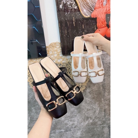 Sục nữ da lì dây ngang quai xích