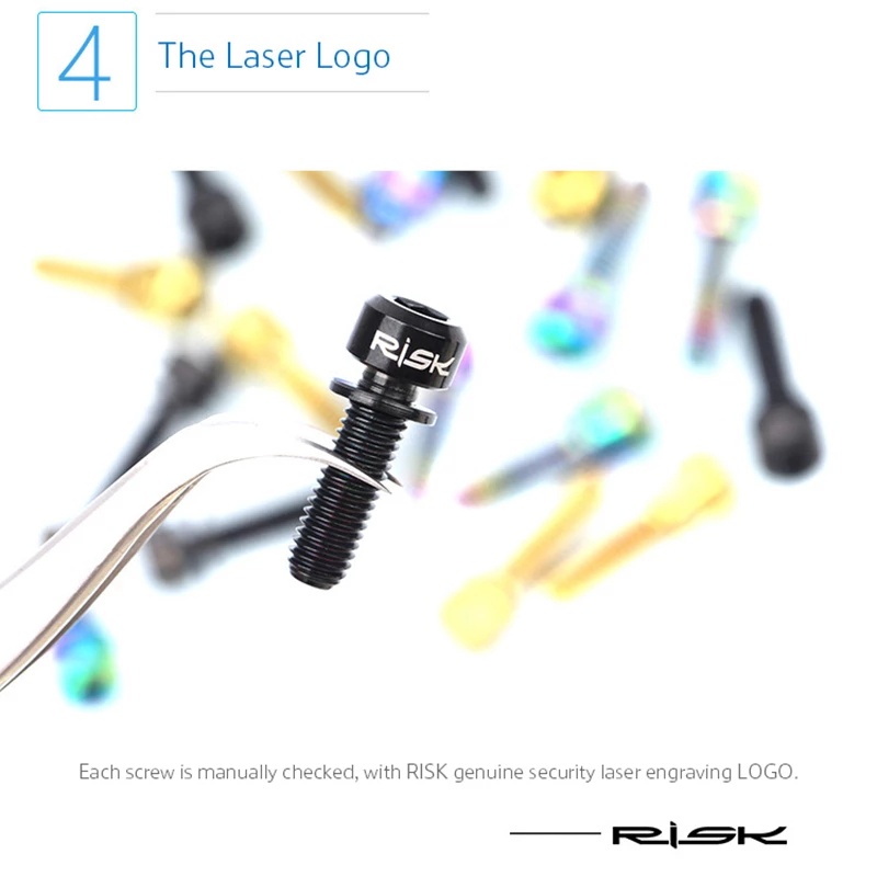 Set 6 Bu Lông Kèm Vòng Đệm M5x18/20mm Dành Cho Xe Đạp Leo Núi MTB