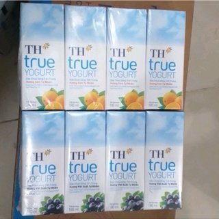 Lốc 4 hộp 180ml x 4 sữa chua uống TH TRUE YOGURT 180ml vị cam / dâu / việt quất