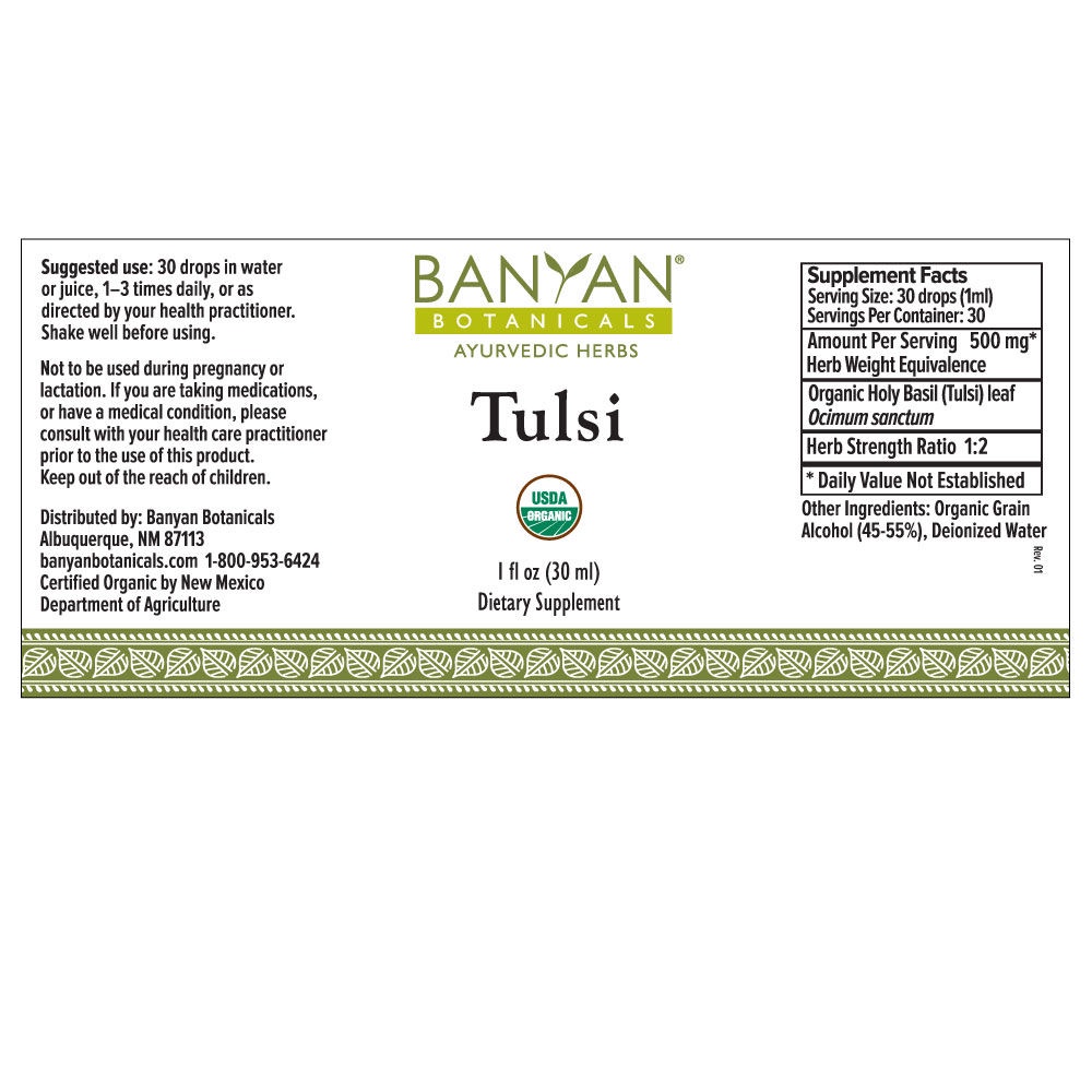 Chiết Xuất Tulsi Holy Basil 30mL Banyan Botanicals