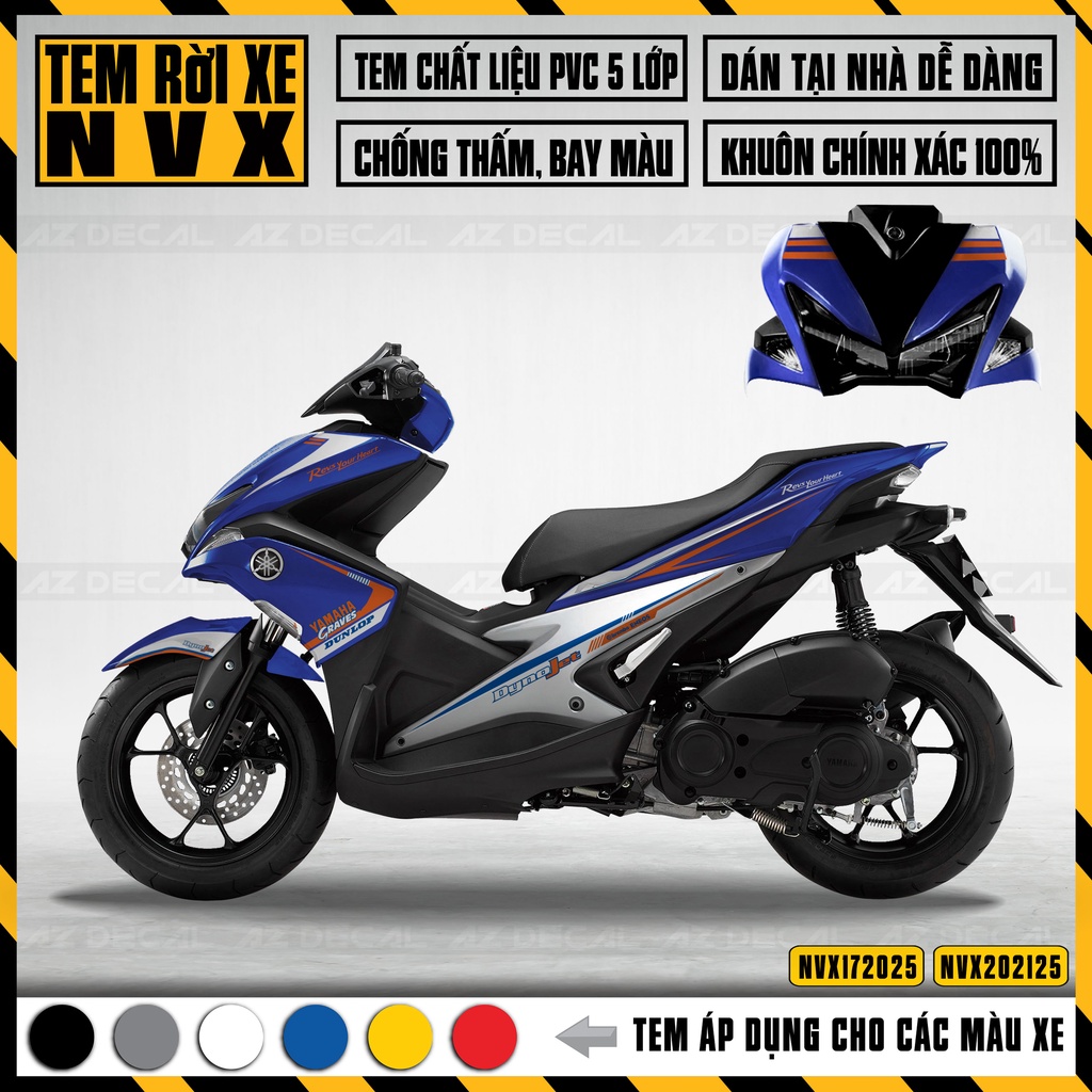 Tem Rời Xe NVX Thiết Kế Dynojet Độc Lạ | NVX25 | Decal Chế Dán NVX 125, 155 Chất Liệu Tem Rời Chống Nước, Bền Màu