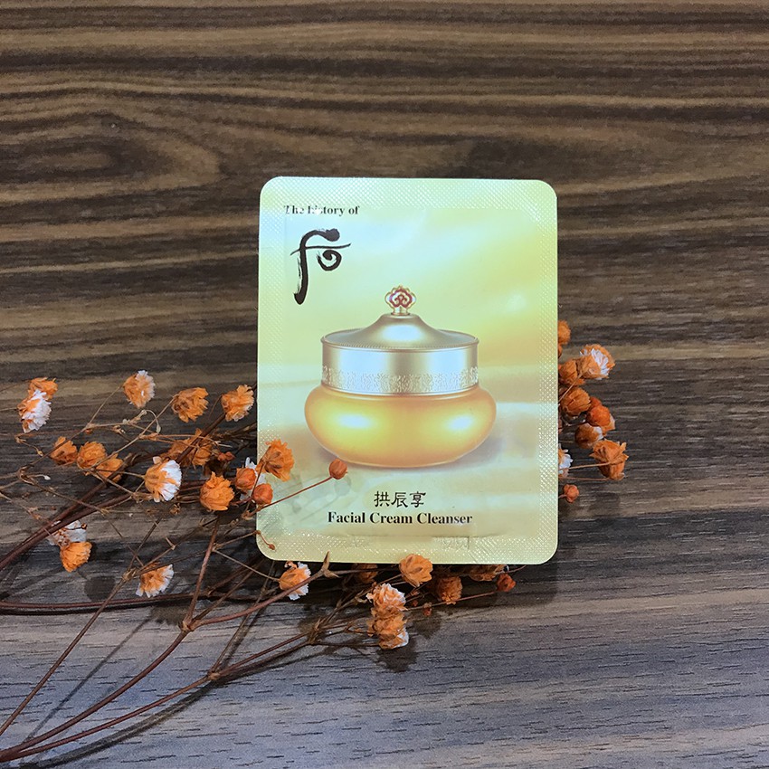 [10 gói] Kem tẩy trang Whoo Facial Cream Cleanser 2ml/gói - Gói kem tẩy trang Whoo | BigBuy360 - bigbuy360.vn
