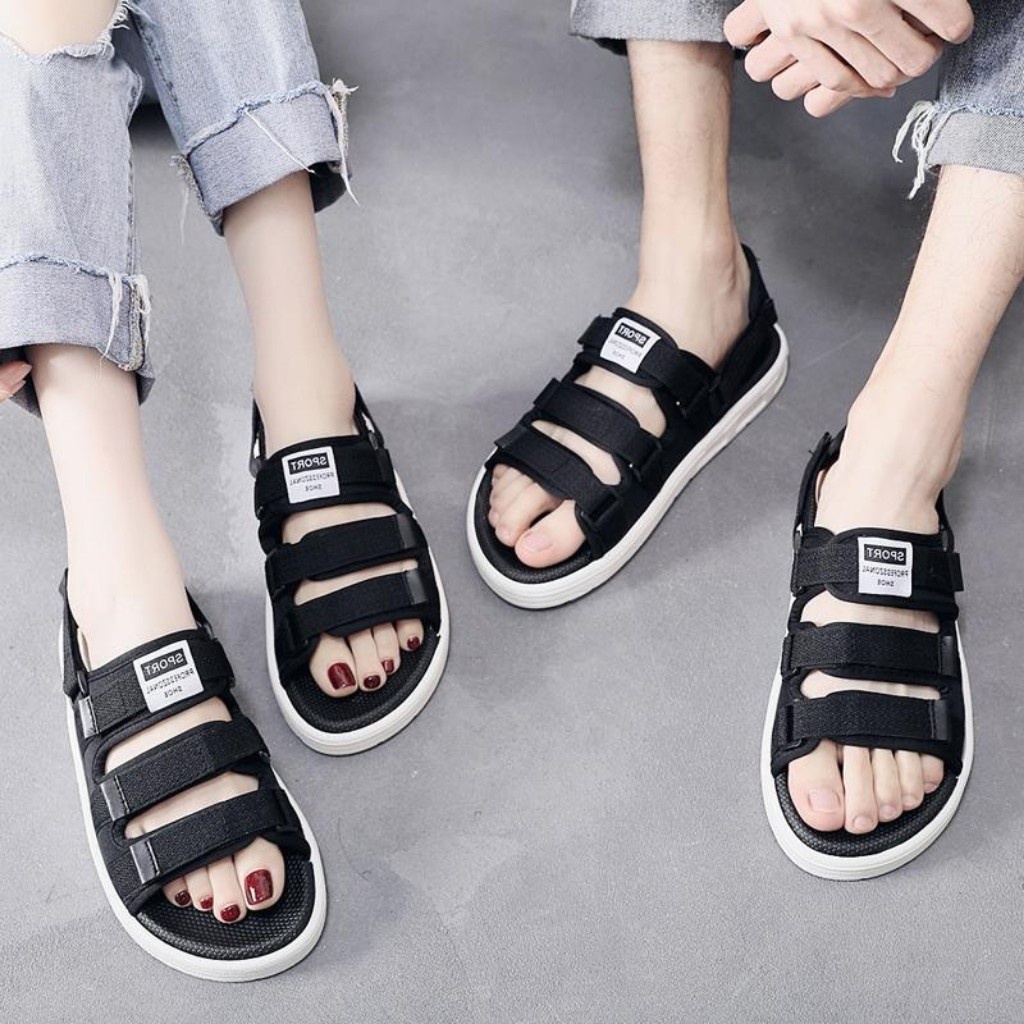Dép sandal nam Ulzang Sport quai ngang thoáng khí êm,Giầy Sandal Nam Nữ-quai hậu nam nữ học sinh, quai sau tháo rời,