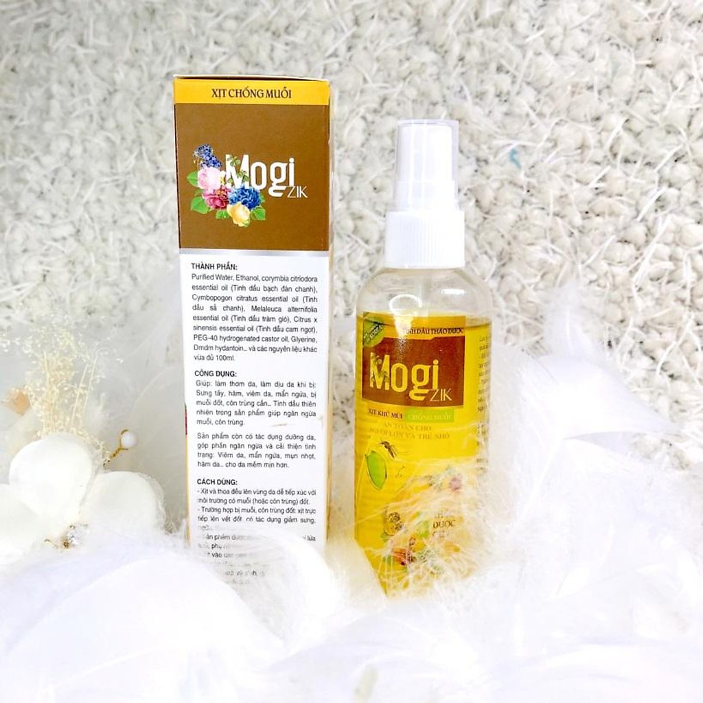 MOGI ZIK 70ml (Chính hãng)- Xịt thảo dược an toàn cho mẹ và bé, xua đuổi muỗi và côn trùng