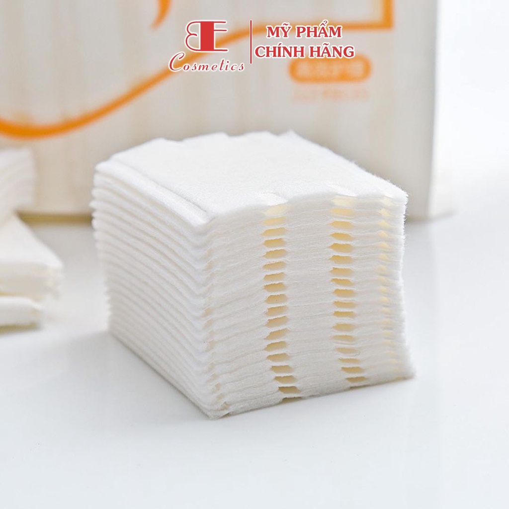 Bông tẩy trang 3 lớp chất liệu cotton dày dặn không sơ loại gói 222 miếng hàng nội địa trung (BTT0001) Ebi Cosmetics
