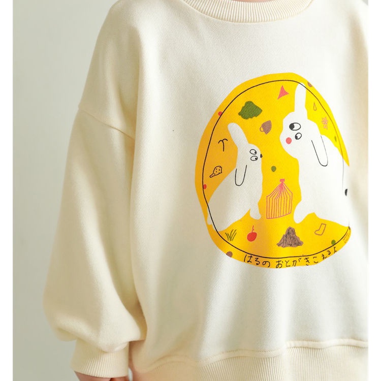 Áo Hoodie Tay Dài Dáng Rộng In Họa Tiết Hoạt Hình Thời Trang Xuân Thu 2022 Cho Bé Trai / Gái