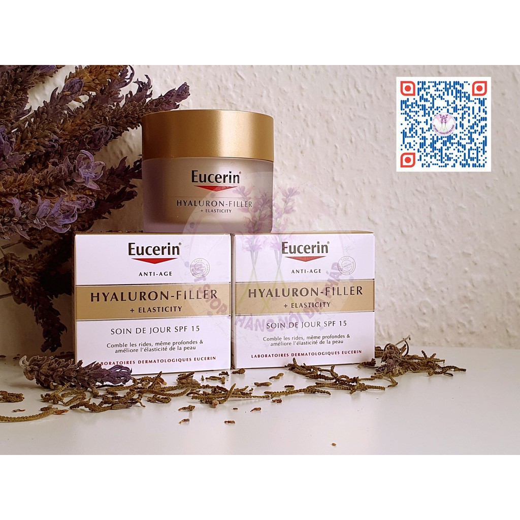[Nội địa Pháp] EUCERIN - Kem dưỡng Hyaluron Filler + Elasticity Jour SPF 15 chống lão hóa da, giảm nếp nhăn sâu (Ngày)