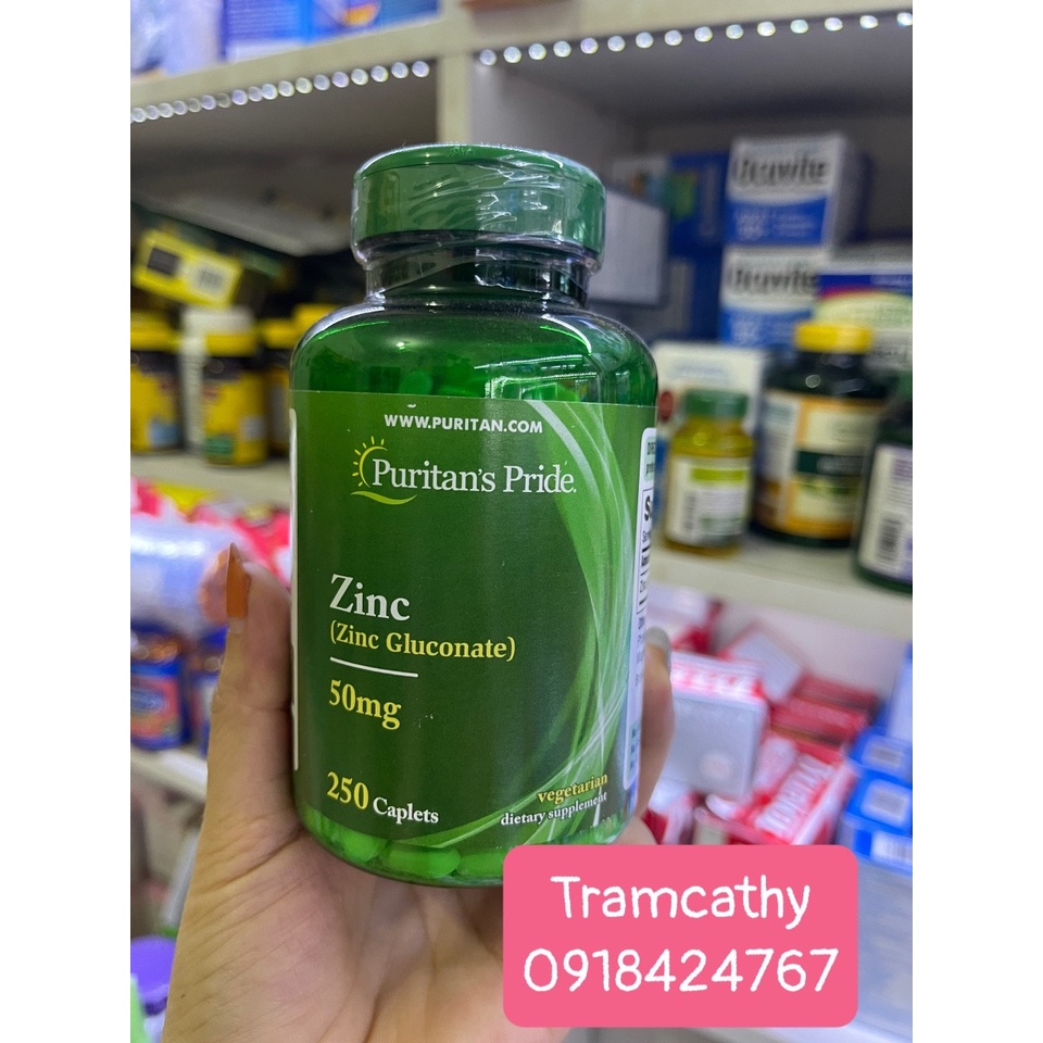 Viên uống bổ sung kẽm tăng cường miễn dịch, hỗ trợ sinh lý, hiếm muộn - Puritan's Pride Zinc Gluconat