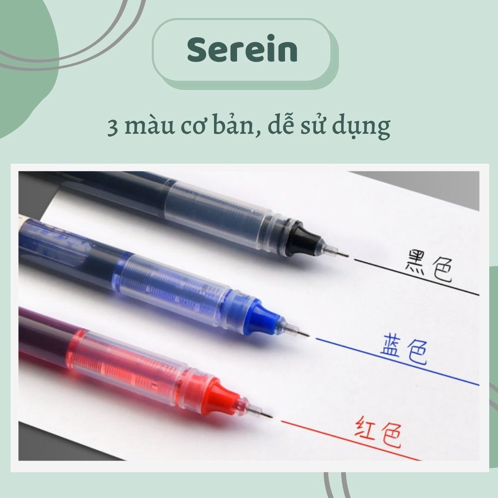 Bút gel mực nước dupe muji SEREIN bút muji ngòi nhỏ 0.5mm văn phòng phẩm phong cách Hàn Quốc