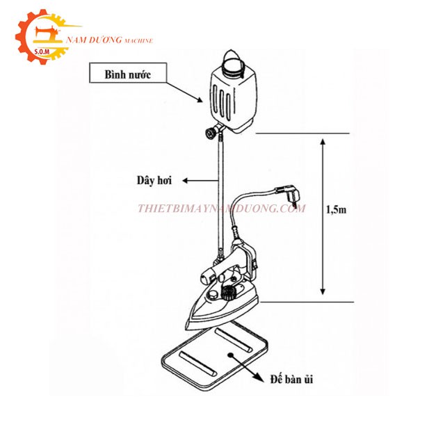 Bàn ủi hơi nước công nghiệp ES300 &gt; Bàn Là Hơi Nước công nghiệp Chính hãng Silver Star ES-300