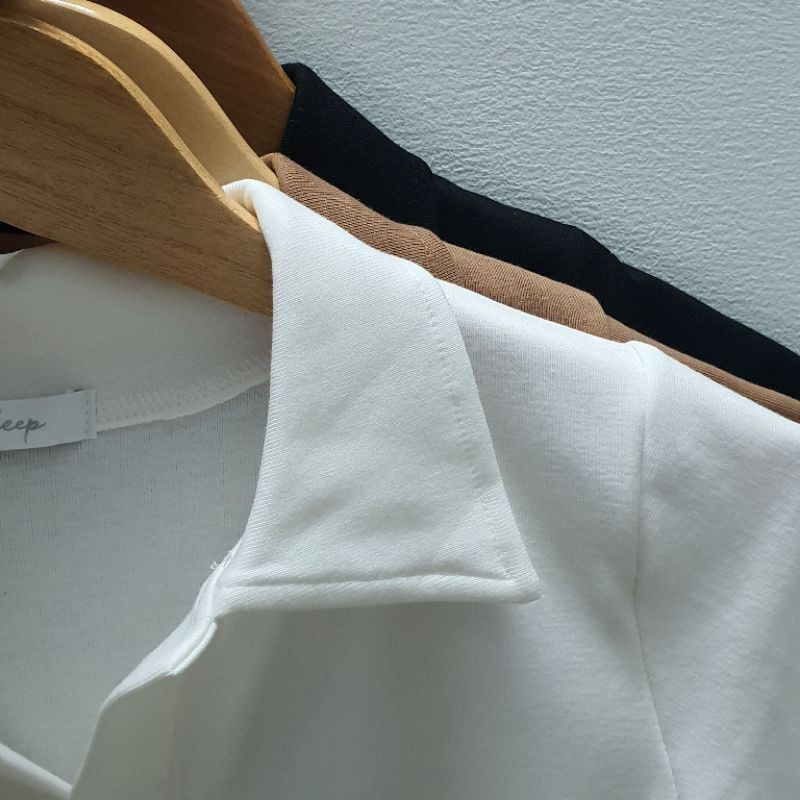 Áo croptop nữ có cổ tay ngắn, Croptop nữ mềm mịn co giãn 4 chiều | BigBuy360 - bigbuy360.vn