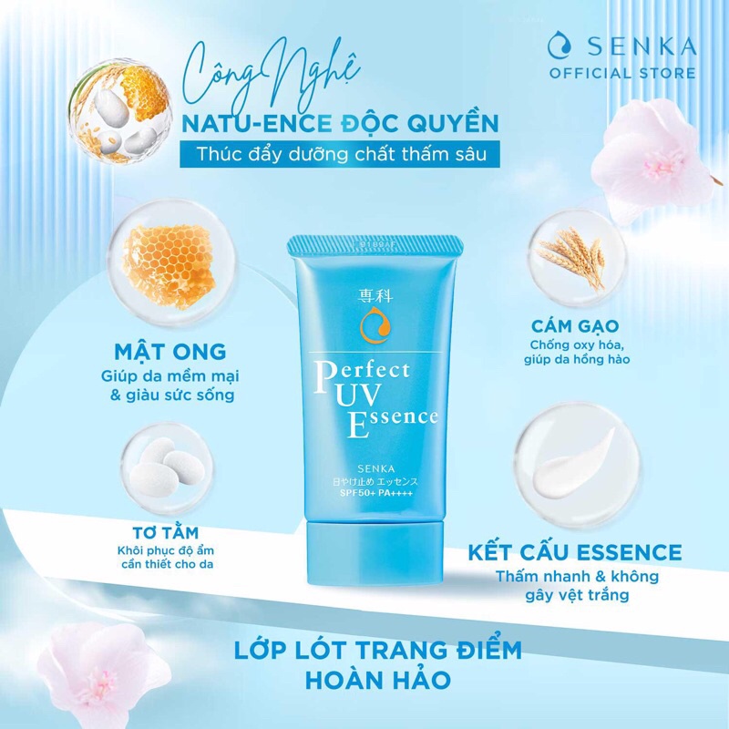 Chống nắng Senka Essence SPF50+PA+++ 50g